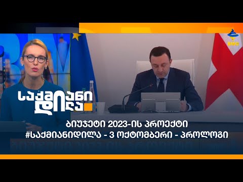 ბიუჯეტი 2023-ის პროექტი / #საქმიანიდილა - 3 ოქტომბერი - პროლოგი