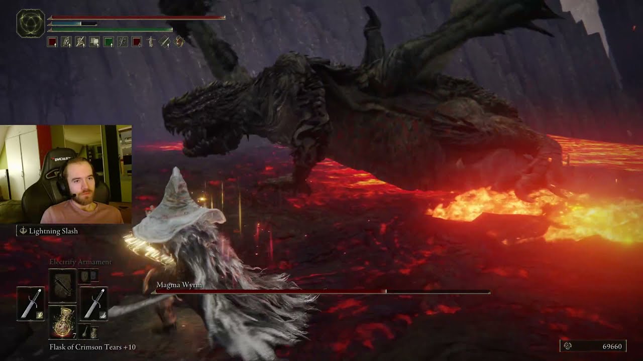 Elden Ring Magma Wyrm (Seethewater Terminus) YouTube