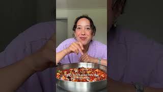 Harissa Aubergine Butter Beans