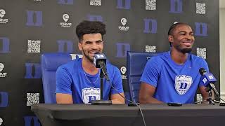 Duke Basketball Players Cayden Boozer and Sebastian Wilkins Talk at Media Day