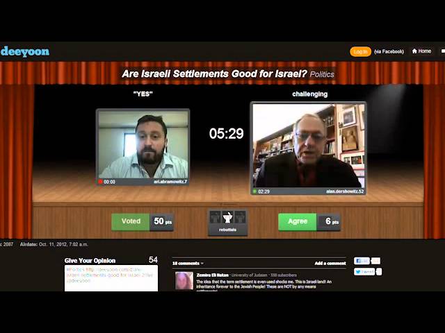 Ari Abramowitz Debates Alan Dershowitz: Should Israel be Divided?