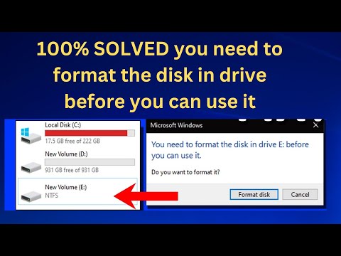 Sie müssen den Datenträger formatieren, bevor Sie ihn verwenden können Windows 10/11