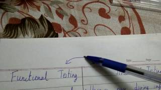 Functional Testing and Structural Testing