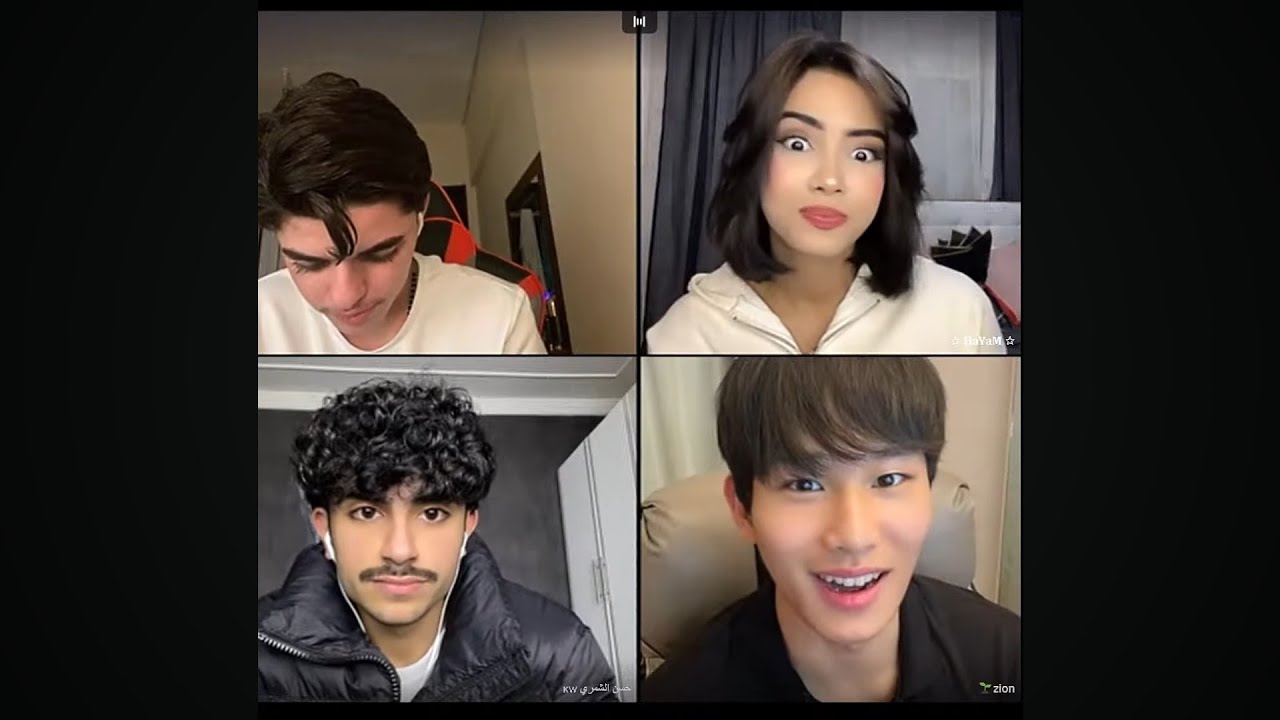 أحمد وليد كيست مع حسن وهيام والشب الكوري إعجاب هيام بالشباب الكوريين 🤣2/15