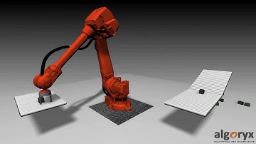 Simulation of an industry robot with a cable dresspack in AgX Dynamics