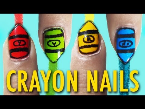 CRAYON NAILS inspired by G-Dragon - CRAYON () (K-pop Nail Tutorial #7)