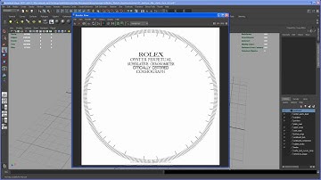 Modeling tutorial in Maya - ROLEX DAYTONA watch - Part 48: texture the clock face 03