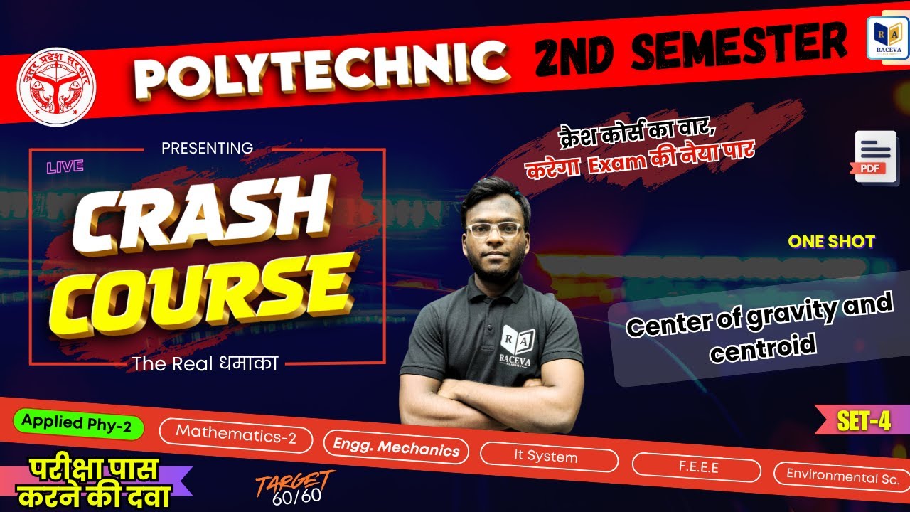 🚀 Crash Course : Set-4 | Engineering Mechanics One Shot🔥 Up Polytechnic ...