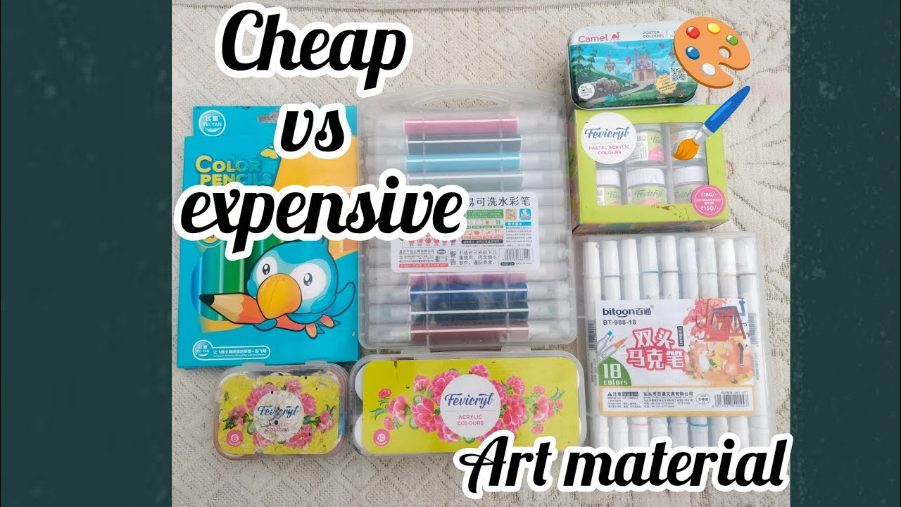 Cheap vs expensive art material reality 😞...