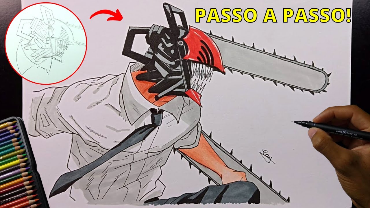 Veja Como Desenhar Denji chainsaw man