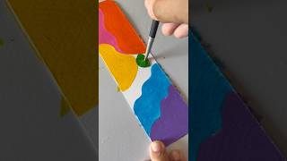 Aesthetic bookmark ideas using acrylics 💜🧡💛 #shorts #artshorts #shortsyoutube