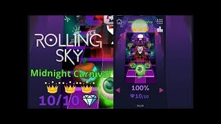 Rolling Sky Level 22 Midnight Carnival 100% Clear - All Gems & Crowns