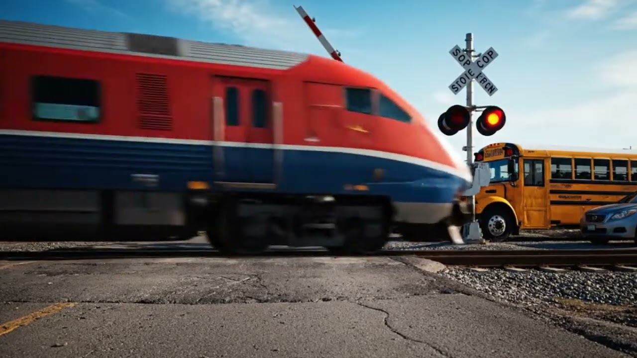 🚂 24/7 Live | Realistic High-Speed Train Crossing | Cinematic Loop Seamless in 8K