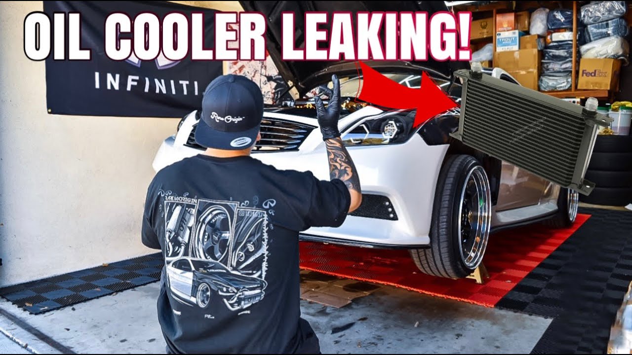 G37 OIL COOLER LEAKING! (Diagnosing the problem) YouTube