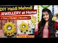 DIY Haldi Mehndi Jewellery Set 🌼 Easy making tutorial #diy #handmade #flowerjewellery 