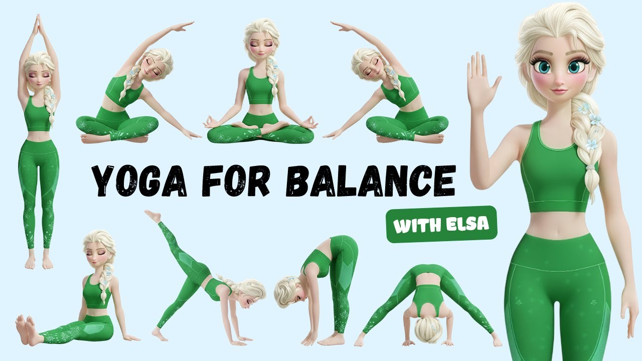 Yoga For Balance with Elsa's | Frozen Kids Yoga | Brain Health Poses | Morning Kids Yoga