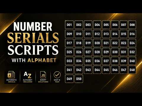 Auto Numbering with Alphabet Script | Save Hours in Printing and Design Work