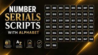 Auto Numbering with Alphabet Script | Save Hours in Printing and Design Work