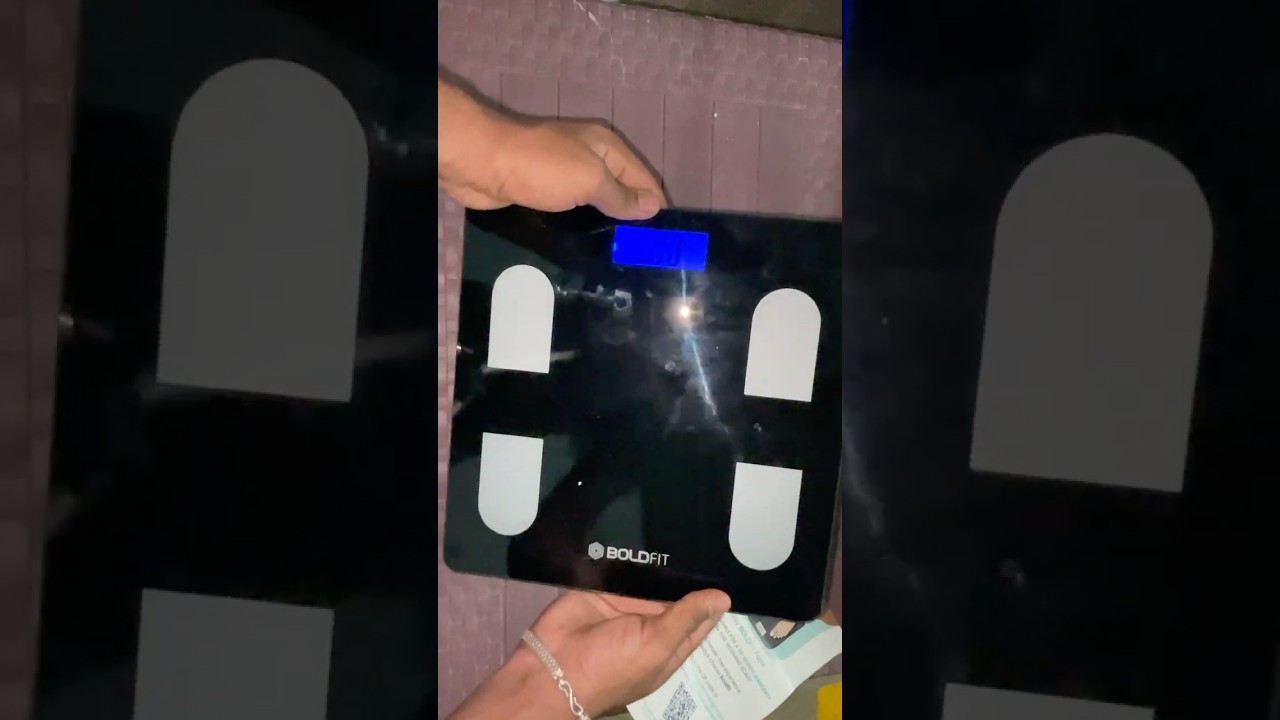 Boldfit Weight Machine for Body with LCD Display 36Months Warranty, Black,Max Weight 180Kgs