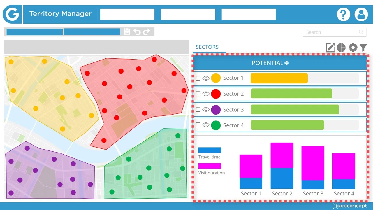 Territory Management software  how to distribute one's activities fairly