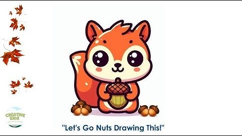 How to Draw a Cute Squirrel Holding an Acorn  Easy Step by Step Tutorial for Beginners with Creative
