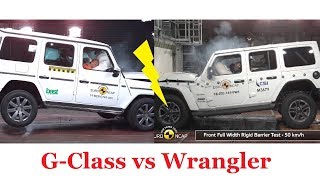 Mercedes G-350d vs Jeep Wrangler Crash Test