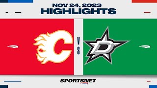NHL Highlights | Flames vs. Stars - November 24, 2023