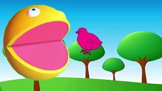 Pacman Eats Baby Chicken - #Learncolors - #Nurseryrhymes - #Kidscartoon - #Kids