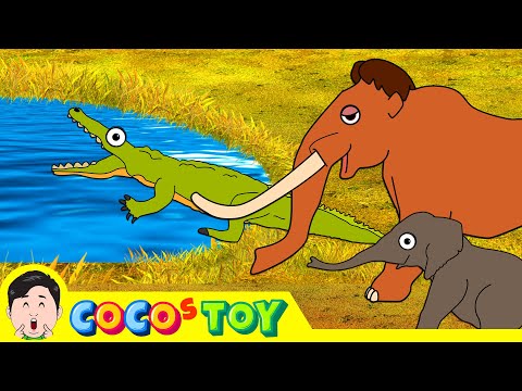 Mammoth &amp;amp; Smilodon&amp;#39;s wonder time travel 3ㅣcenozoic animals, animals cartoonㅣCoCosToy