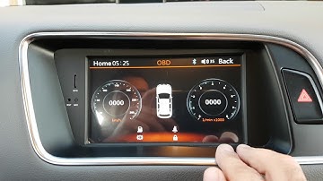 Installation replacement screen to add navigation and backup camera for audi Q5