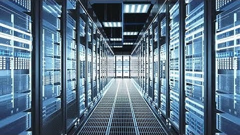 Digitalization of Information Flow Moving Through Rack Servers in Data Center | Motion Graphics -