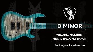 Melodic Modern Metal Backing Track in D Minor | 140 BPM