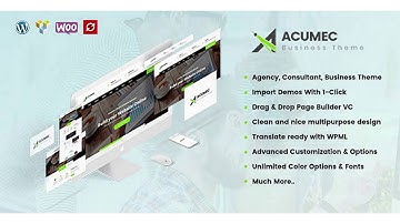 Acumec - Business Multipurpose WordPress Theme | Themeforest Website Templates and Themes