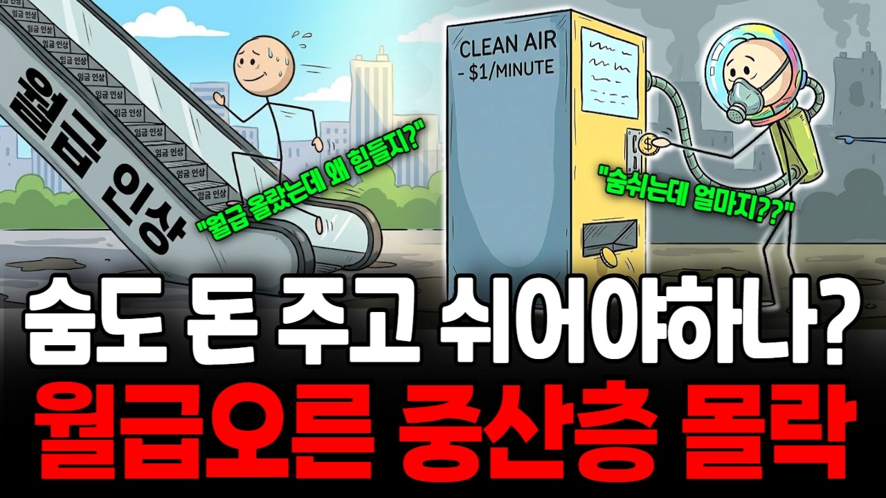 숨도 돈주고 쉬어야 하나?월급은 올랐는데 허덕이는 중산층의 실체