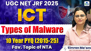 UGC NET Paper 1 ICT | Types of Malware | 10 Year PYQ 2015 - 2025 | Apni University | By Simran Ma
