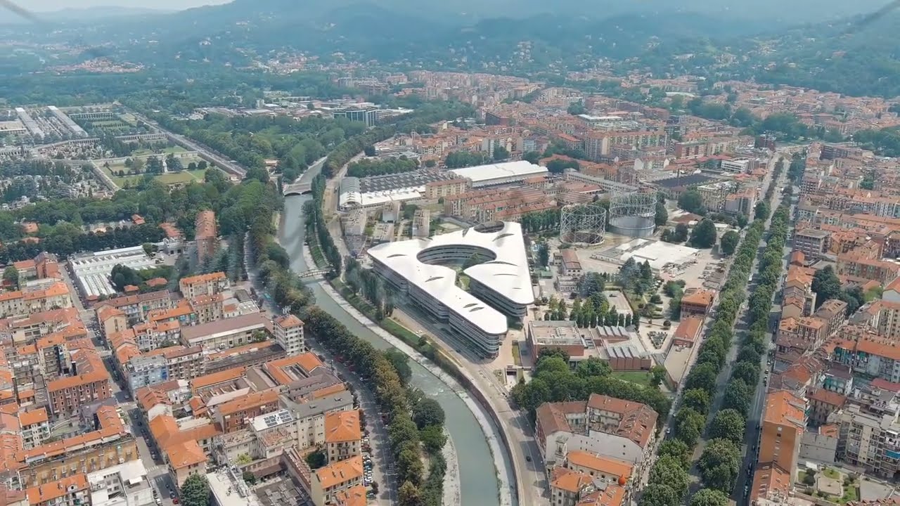 Turin, Italy. University of Turin - Campus Luigi Einaudi. Panorama of the historical city center. Su