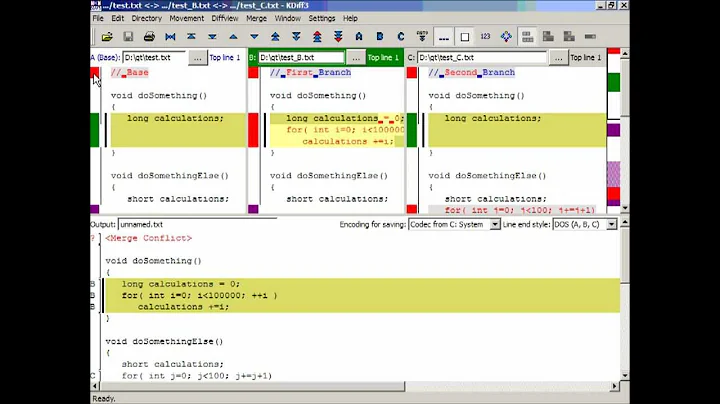 KDiff3 for merging files