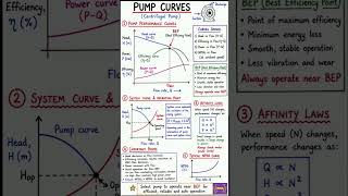 Pump Curves | Pump hydraulics | Flow Head Efficiency Power | Affinity Law | #chemicalengineering
