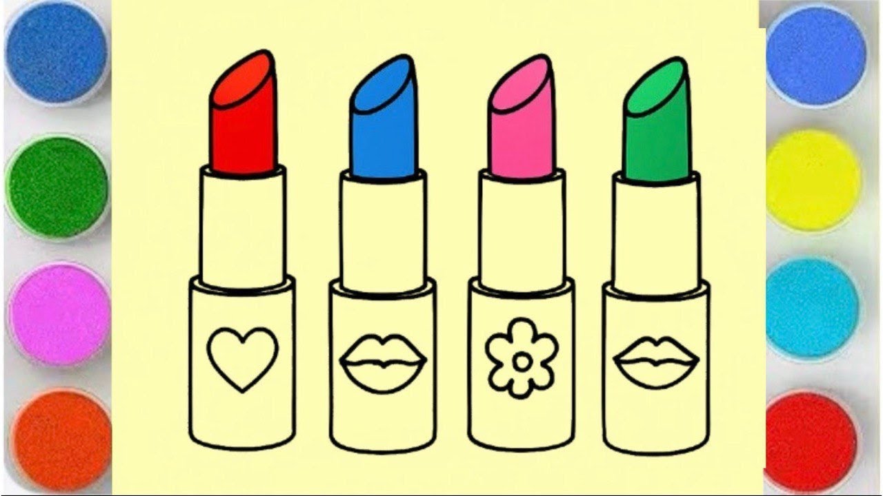 Sand Painting Cute Lipsticks 💄 | Fun & Easy Sand Art for Kids
