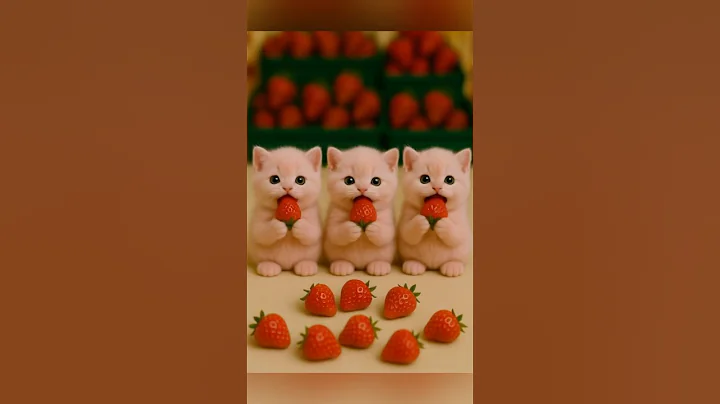 Watch the video about Mini Kittens Eating Fruit – Cutest Ever! 🍓🍋🍊 #kittens #animalshorts #cutecat #pets