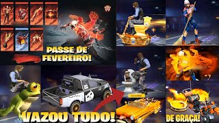 VAZOU A NOVA ATUALIZAÇÃO! PASSE DE FEVEREIRO, NOVA PARCERIA, NOVOS EMOTES, SKINS,NOVIDADES FREE FIRE
