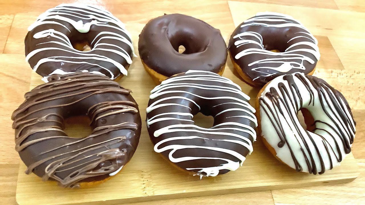 دونوت بعجينة سائلة بدون اختمار كيجيو لذاذ خفاف مغادينش تشبعو منهم 😋😋😋😋😋