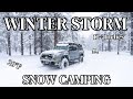 Winter Camping In Huge Snow Storm Overland Tacoma Snow Camping 