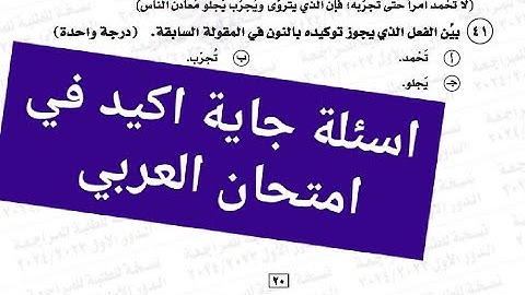 امتحان اللغة العربية الثانوية العامة 2025 امتحان عربي تالتة ثانوي 2025