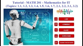 Tutorial - MATH201 - MATHEMATICS FOR IT