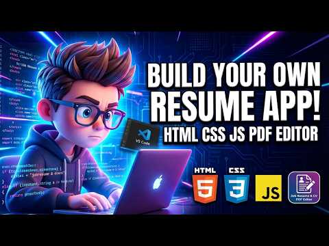 Build a Job Resume & CV PDF Editor Static Web App in Browser Using HTML CSS & JavaScript