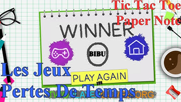 Les Jeux pertes de temps - Tic Tac Toe Paper Note (Morpion)
