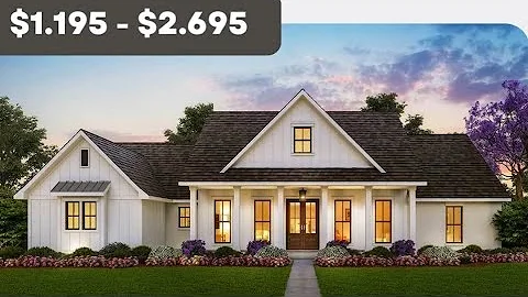 Charming Split Bedroom Modern Farmhouse Retreat with Rear Grilling Porch - Plan 56440SM