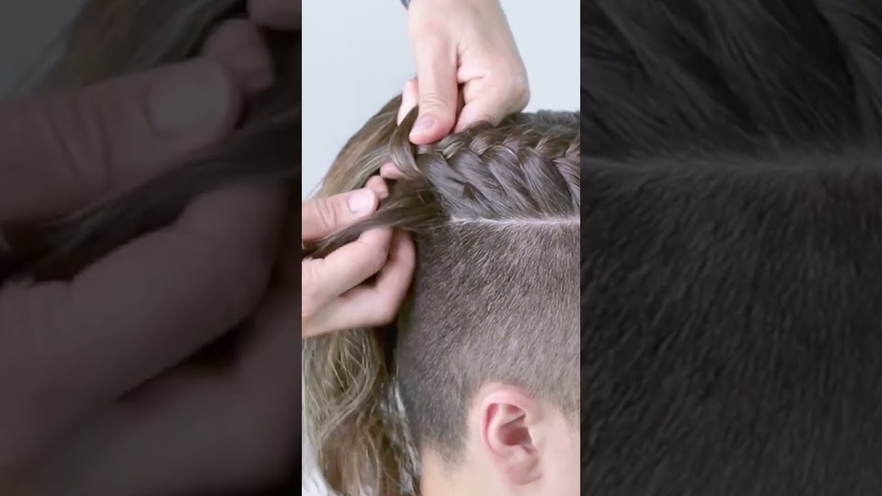 Turning A Double French Braid For Boys Into Bun 