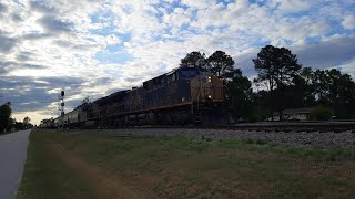 CSX 7208 With An Awesome K3la Horn As V064-25 Heads North With All Grain Empties - Pembroke, NC